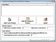 Split & Cut Multiple Text & HTML Files Software screenshot